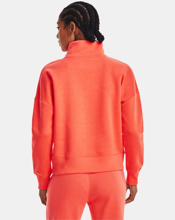 Women's UA Rival Fleece ½ Zip, Orange, pdpMainDesktop image number 1